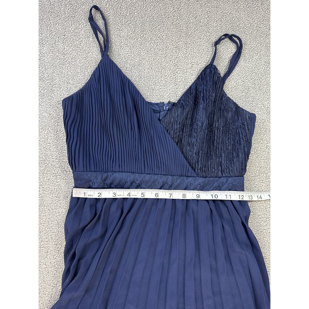 Lulus Date With a Daydream Lace Tiered Maxi Dress Navy Blue Size Small - Picture 8 of 12